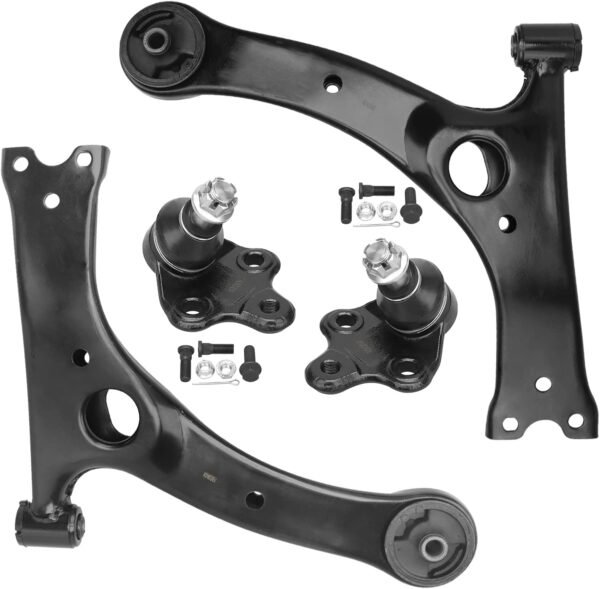 4pc Front Lower Control Arms with Ball Joints Replacement 2000-2005 for Toyota Celica, 2003-2013 for Toyota Corolla, K640360 K640361 K90309 - Image 2